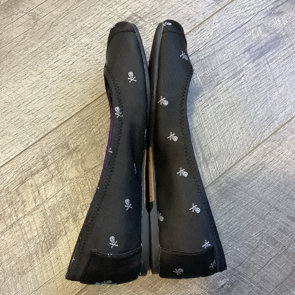 Toms One For One Skull Ballerina Flats Size 8 - Picture 5 of 10